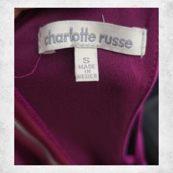 Charlotte Russe Magenta Cutout Bodycon Mini - Picture 2 of 4